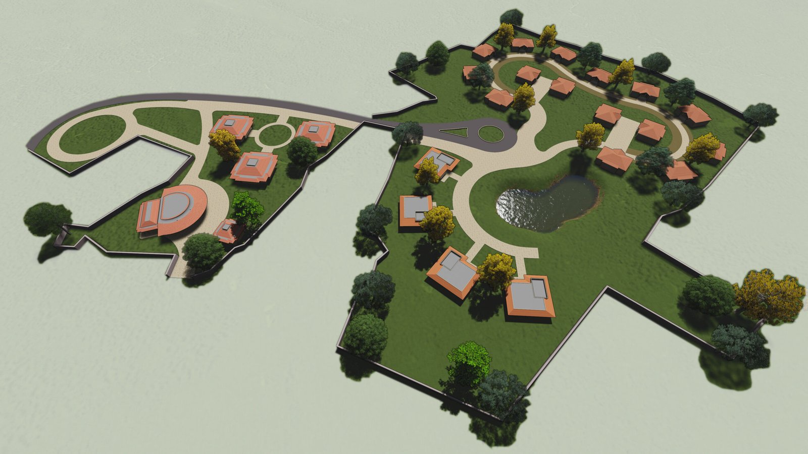 DMA Projects green campus masterplan visualisation