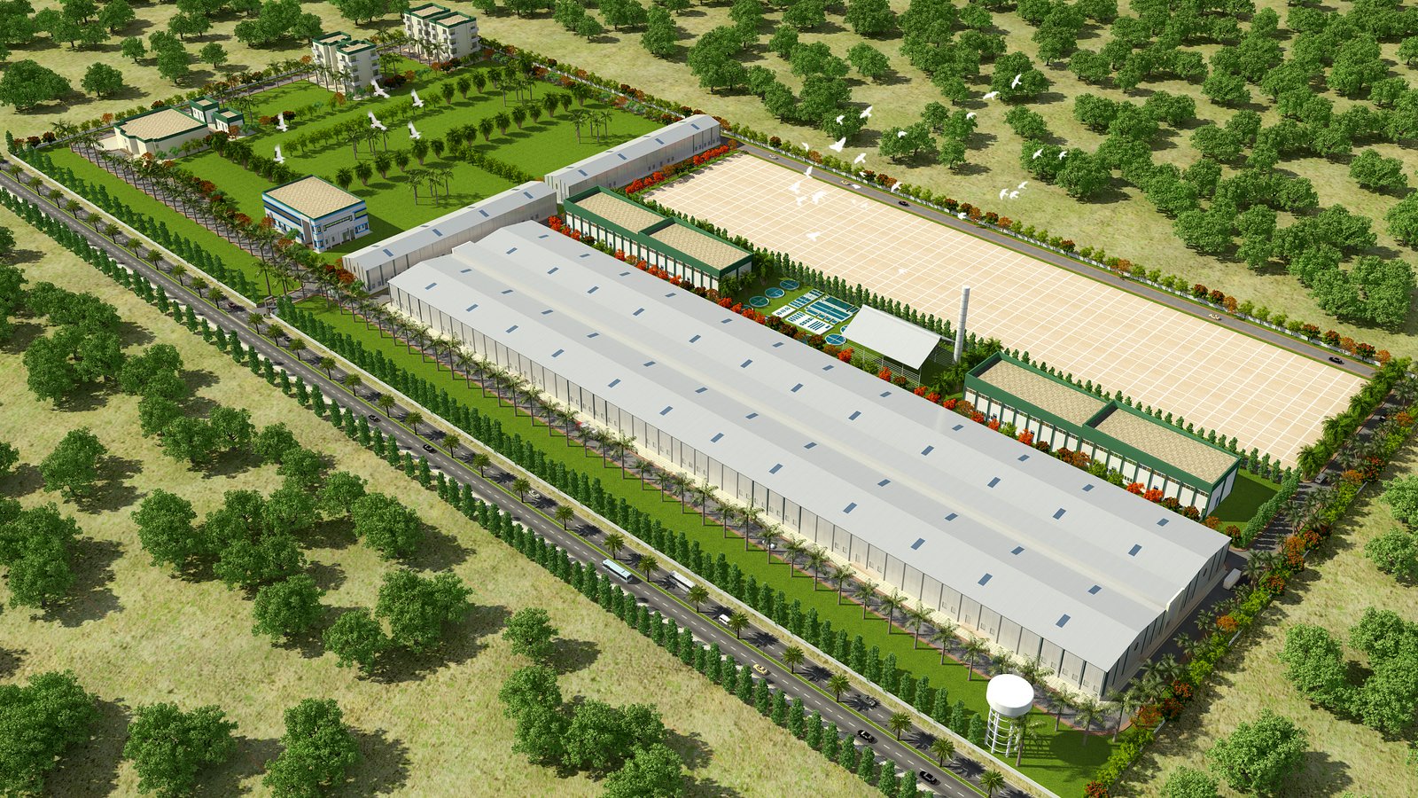 DMA Projects industrial campus masterplan visualisation